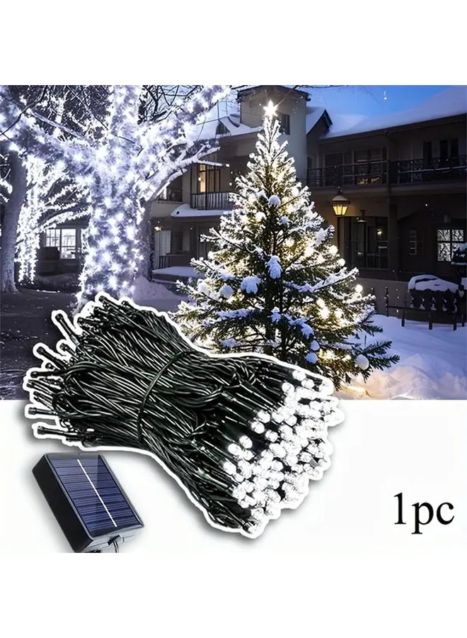 Solar String Lights 200 LED White Light Garden Christmas Halloween Outdoor Decoration - Image 4