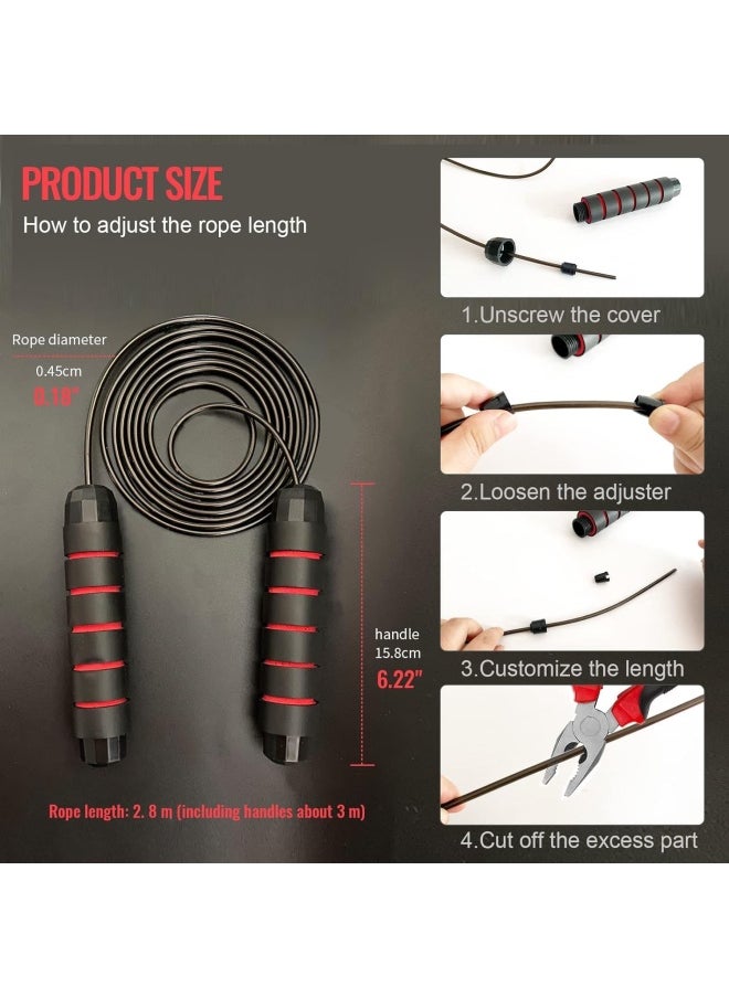 SKY-TOUCH Jump Rope For Men Women Kids Adjustable Fitness Exercise Jumping Ropes With Foam Antiskid Handles  - Image 4