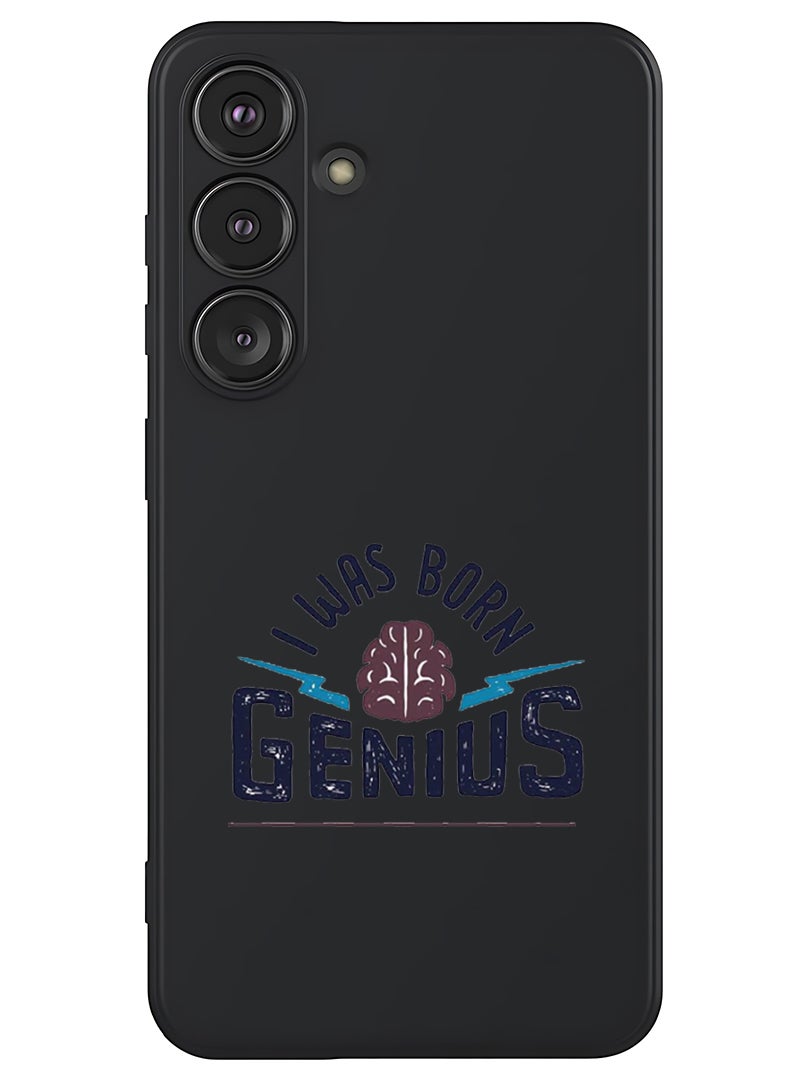 Theodor Protective Slim Fit Case Liquid Silicone Cover with Full Body Protection Anti-Scratch Shockproof Case For Samsung Galaxy S25 Plus (Black) - Born Genius - Image 1