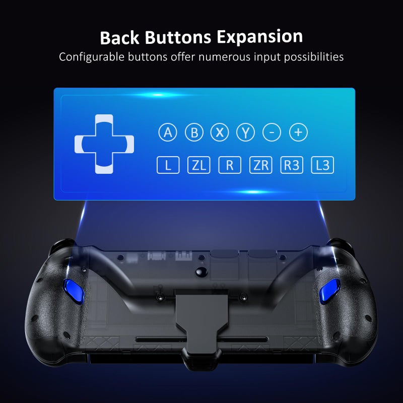 NexiGo Hall Effect Gripcon with Kickstand and HDMI Out for TV Docking, Hall Sensing Joystick for Switch/Switch OLED, Handheld Mode, 4K/1080P Supported HDMI and USB 3.0 Port, Black - Image 4