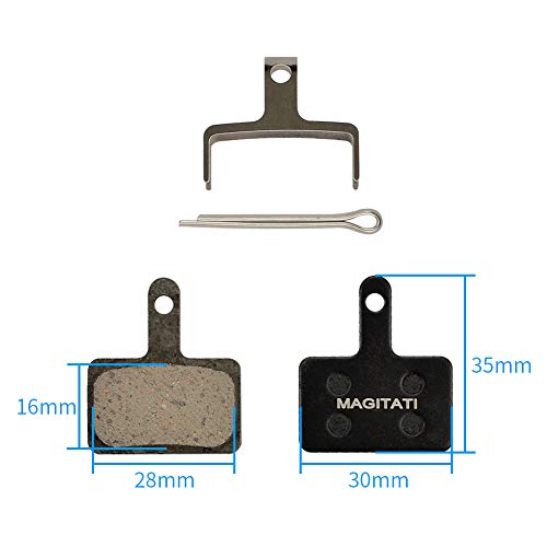 MAGITATI 4 Pairs Resin Bike Bicycle Disc Brake Pads for TRP Tektro Shimano Deore Br-M575 M525 M515 T615 T675 M505 M495 M486 M485 M475 M465 M447 M446 M445 M416 M415 M395 M375 M315 M355 C601 C501 … - Image 2