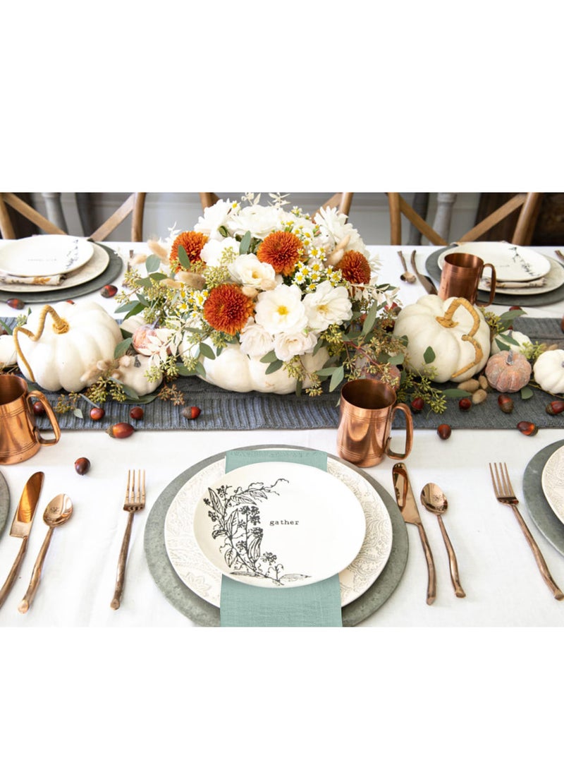 10 Pcs Napkins Cotton Linen Napkins, 43 * 43cm Wrinkled Dinner Napkins, Washable Rustic Dinner Napkins Cloth, Green Napkins Cloth Handmade with Fringe for Home Wedding Parties Sage Green - Image 4