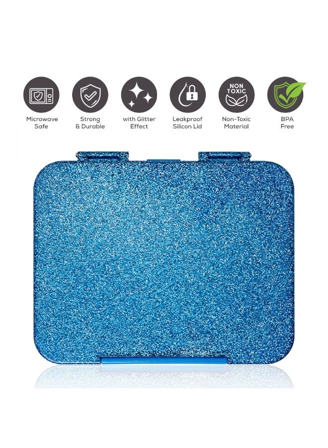 Cocobee Bento Lunch Box, 6 Adjustable Compartments- Blue - Image 2