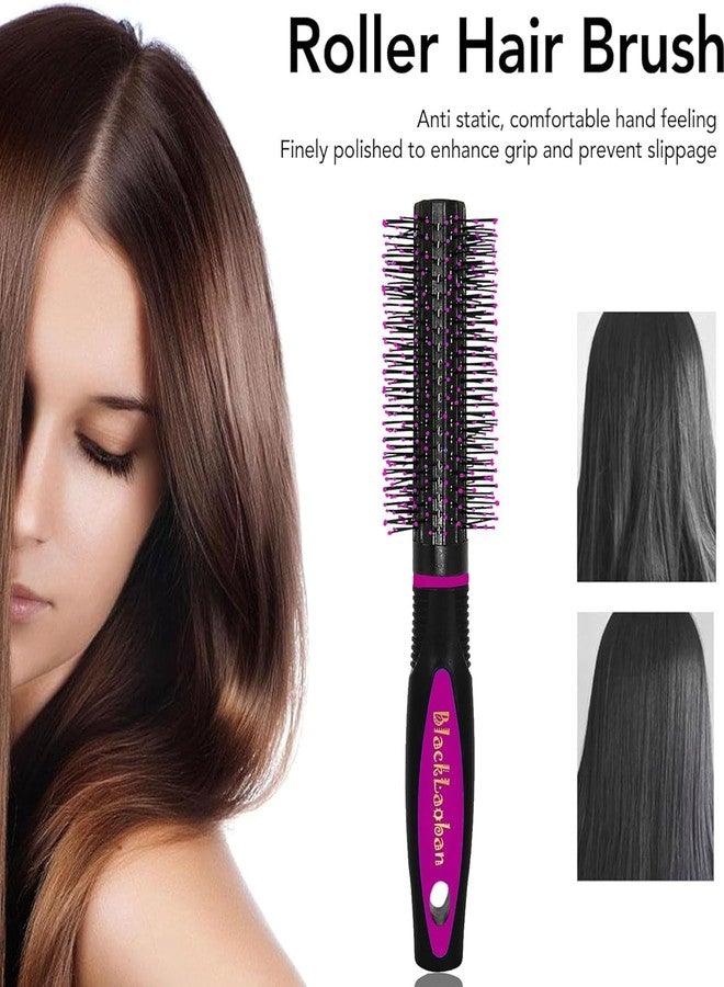 BlackLaoban Round Hair Brush For Blow Drying, Styling, Curling, Hair Brush Roller Volumising Hair Styling Brush Massaging Scalp Ball-Tipped Bristles Styling Tool 5-SB3 (Pack Of 2) - Image 3