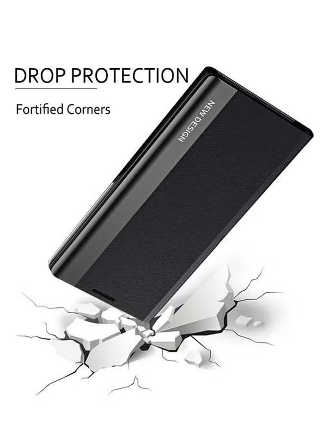 X-level Honor X9c Flip Case,Ultra Slim TPU Leather Full Body Protection Magnetic Stand Shockproof Phone Cover,Black  - Image 2