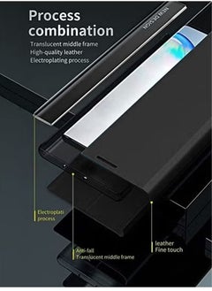 X-level Honor X9c Flip Case,Ultra Slim TPU Leather Full Body Protection Magnetic Stand Shockproof Phone Cover,Black  - Image 4