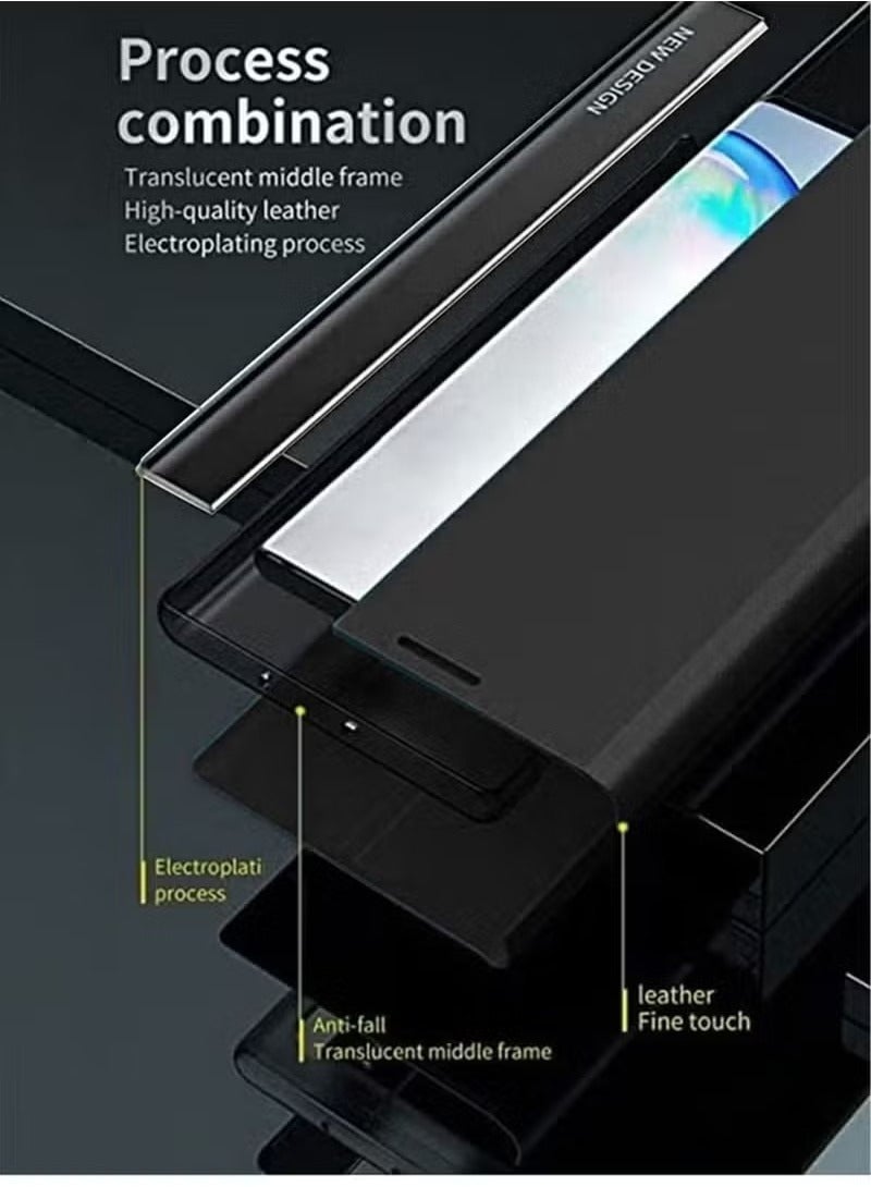 X-level Honor X9c Flip Case,Ultra Slim TPU Leather Full Body Protection Magnetic Stand Shockproof Phone Cover,Black  - Image 4