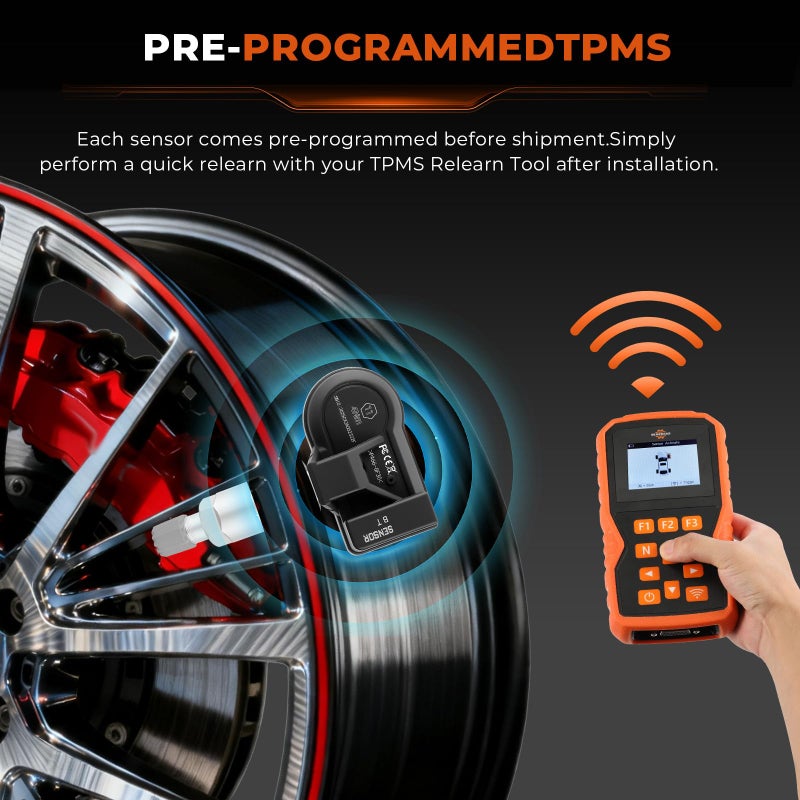 ACLONG Multi-Protocol TPMS Sensors Fit for Honda & Acura, 315MHz / 433MHz â€“ 4PCS, Pre-Programmed Tire Pressure Monitoring Replacement for Odyssey, CR-V, Civic, Accord, Pilot, HR-V, Passport, MDX, TLX, RDX - Image 3