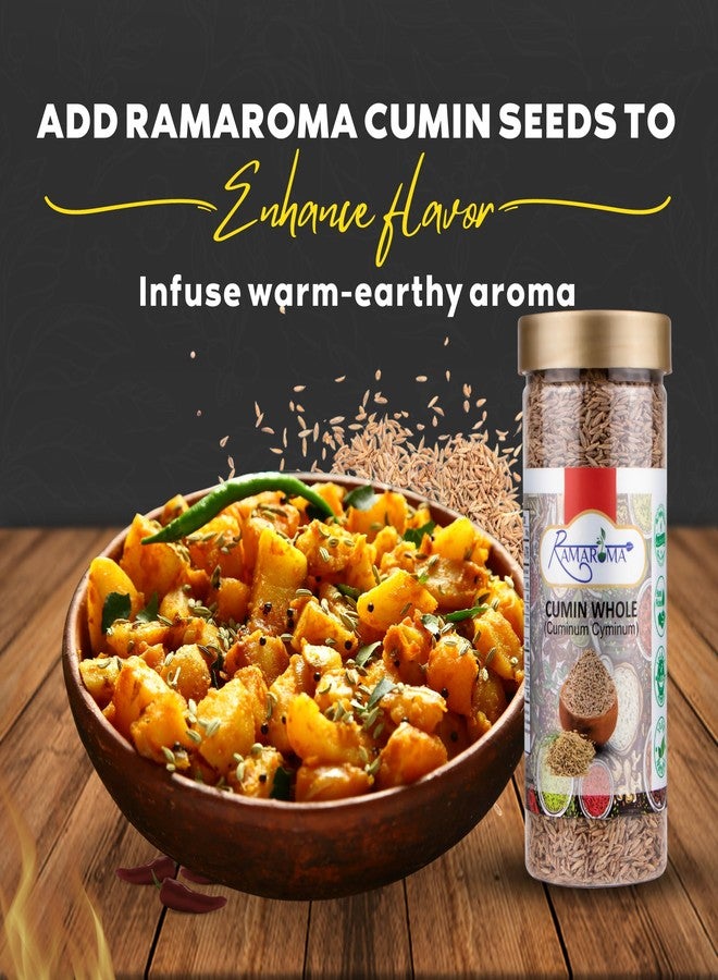 Ramaroma Cumin Seeds Whole (Jeera) Spice 3.5oz (100g) ~ All Natural | NON-GMO | 100% Vegan, Gluten Free | Quality Indian Spice, Fresh Natural Jeera - Image 2