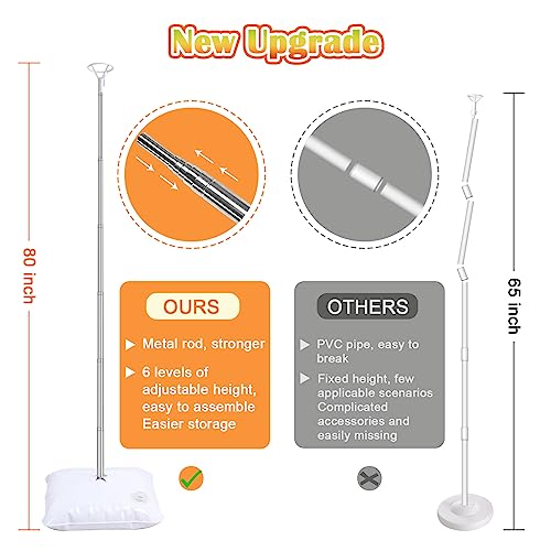 Chamvis 2 Set Balloon Column Kit - 6.56 feet Balloon Column Stand with Base for Baby Shower, Birthday Party, Graduation, Wedding Kids Party Centerpieces Decorations - Image 4