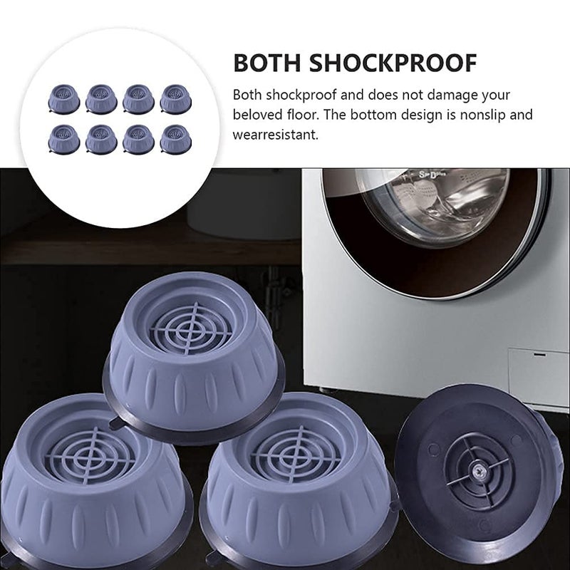 Tilak Venture Tilak Venture 4 Pcs Washing Machine Anti Vibration Pads with Suction Cup Feet Washing Machine Fridge Leveling Feet Anti Walk Pads Stand 4  - Image 4