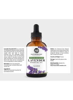 NaturoBliss 100% Pure & Natural Lavender Essential Oil Therapeutic Grade Premium Quality Lavender Oil with Glass Dropper - Huge 4 fl. Oz - Perfect for Aromatherapy and Relaxation  - Image 5