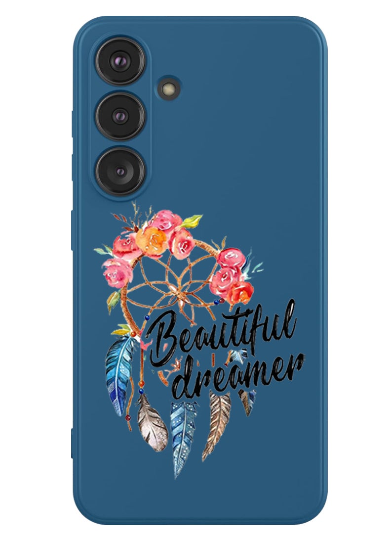 Theodor Protective Slim Fit Case Liquid Silicone Cover with Full Body Protection Anti-Scratch Shockproof Case For Samsung Galaxy S24 Plus (Blue) - Beautiful Dreamer - Image 1