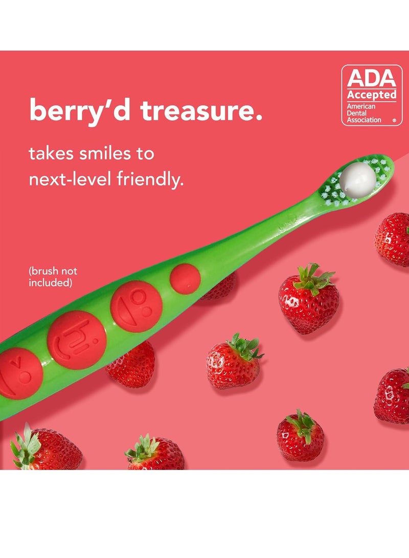 Hello hello Wild Strawberry Kids Toothpaste with Fluoride, Strawberry Toothpaste for Kids, Safe for Ages 2 and Up, Helps Prevent Cavities, Strengthen Enamel, and Polishes Teeth, ADA Approved, 3 Pack, 4.2 Oz  - Image 4