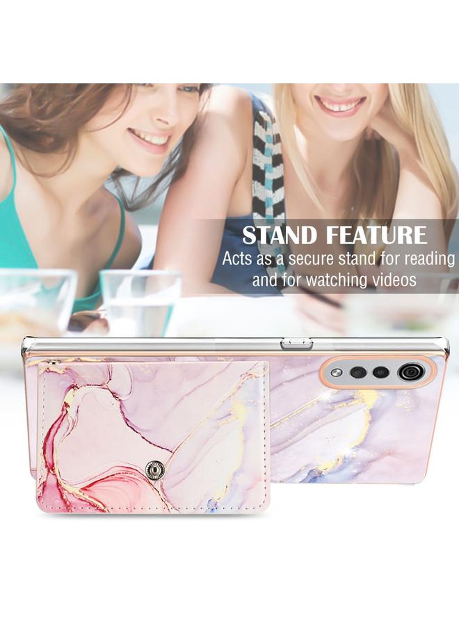S-TOP Case For LG Velvet 5G / 4G Marble Pattern IMD Card Slot Phone Case - Image 5