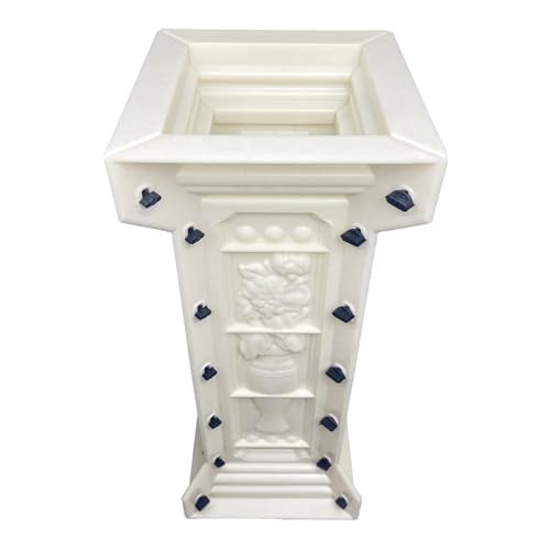 DIYUNIMOULD Concrete Balcony Mold, 26.78 Inches Balcony Spacing Column Mold for Garden Park Balcony Decoration (Chrysanthemum), White - Image 3
