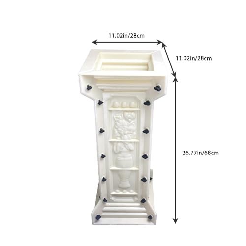 DIYUNIMOULD Concrete Balcony Mold, 26.78 Inches Balcony Spacing Column Mold for Garden Park Balcony Decoration (Chrysanthemum), White - Image 2