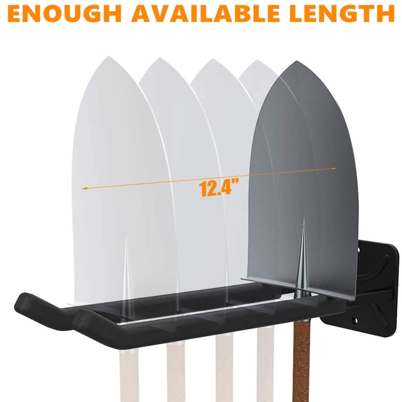 TORACK 4 Pack Garage Storage System Hooks, Heavy Duty Wall Mount Tool Organizer, Chair Hanger Garage Storage Utility Hooks for Car Tires, Ladders, Chairs, Strollers, Power Tools, Garden Tools - Image 3