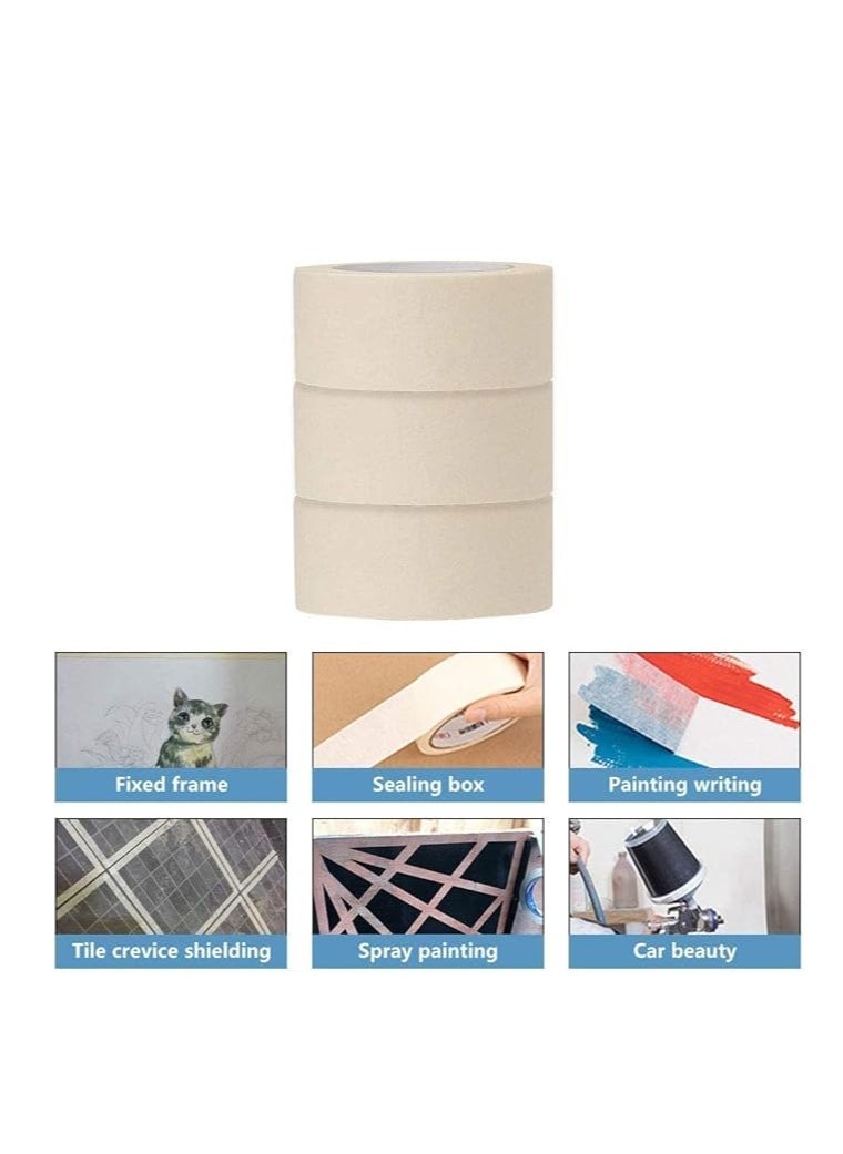 Libra Libra Heavy Duty Masking Tape (Ivory,2in x 30 Yard) Pack of 6  - Image 4