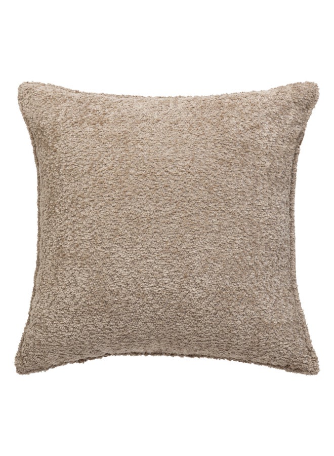 atmosphera Soana Bouclette Square Shaped Cushion Beige 45 x 45cm 204403B - Image 1