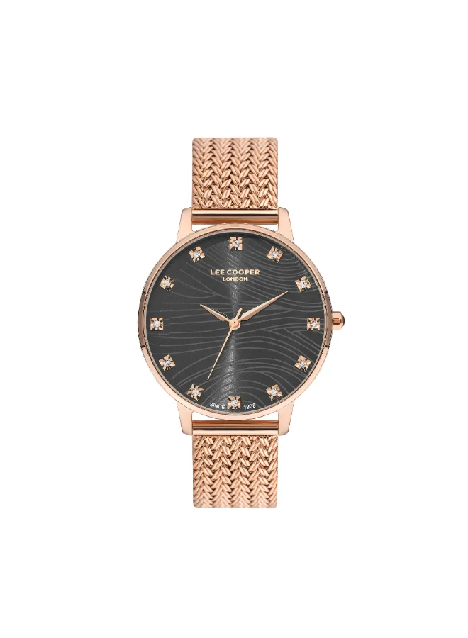 لي كوبر ساعة نسائية شبكية بعقارب . -  مم