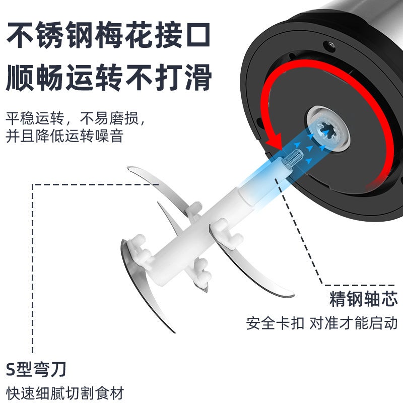 Stainless Steel Electric Mixer Grinder, 3L Multi-Function Kitchen Food Processor - Image 3