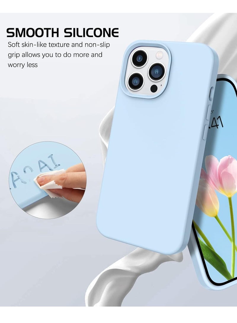 BORTONY iPhone 14 Pro Max Cover Silicone Case with Inside Microfiber Lining Shockproof Protective Case for iPhone 14 Pro Max 6.7inch - Image 4