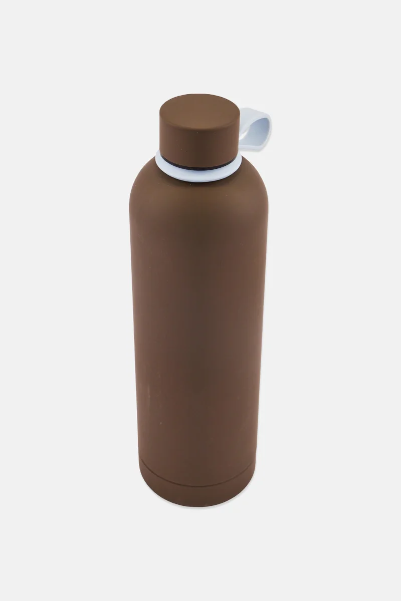 موي موتشو Thermo Steel Plain Double-Walled To-Go Water Bottle 750 ml, Coffee Brown