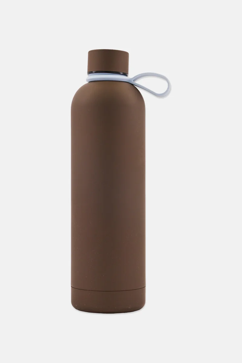 موي موتشو Thermo Steel Plain Double-Walled To-Go Water Bottle 750 ml, Coffee Brown