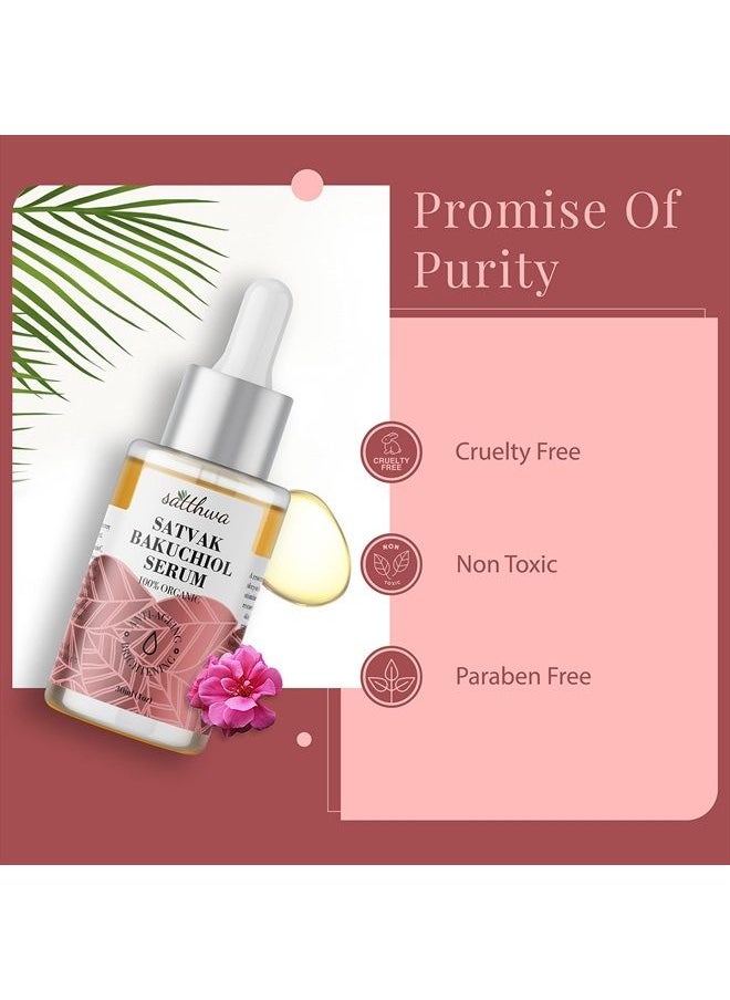 Satvak Bakuchiol Serum - Natural Retinol Alternative, 30ml (1oz)