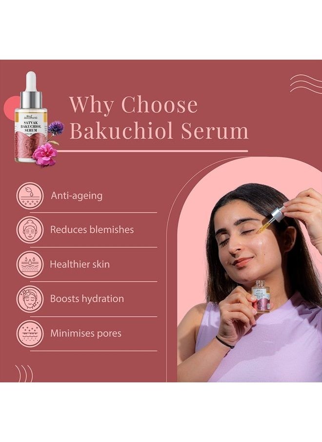 Satvak Bakuchiol Serum - Natural Retinol Alternative, 30ml (1oz)
