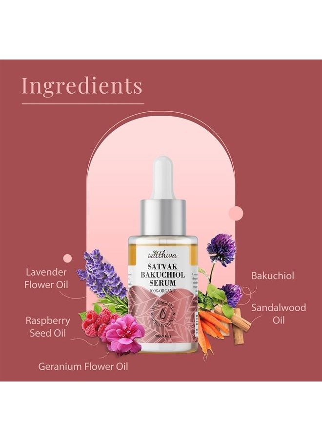 Satvak Bakuchiol Serum - Natural Retinol Alternative, 30ml (1oz)