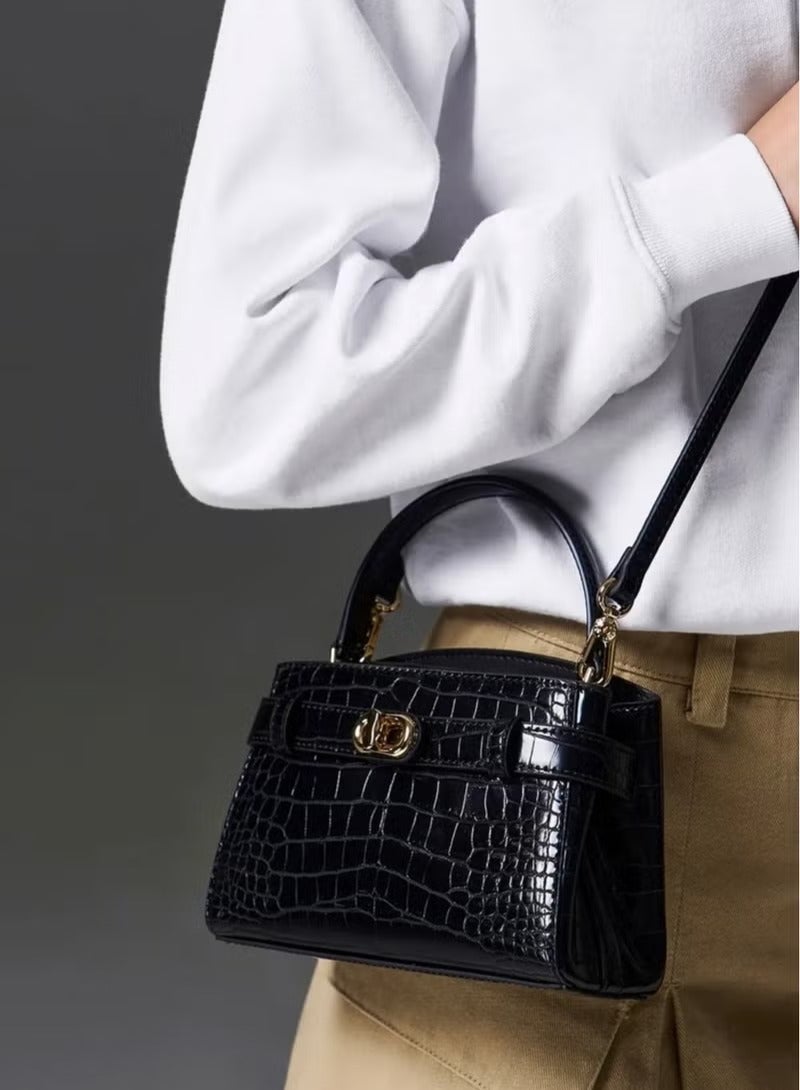 Charles & Keith Metal Buckle Strap Tote Shoulder Bag - Image 5