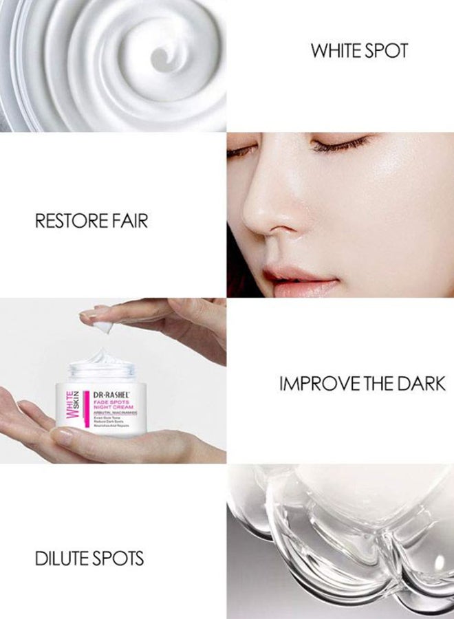 DR. RASHEL Fade Spot Night Cream For Face With Arbutin And Niacinamide Multicolour 50grams - Image 5