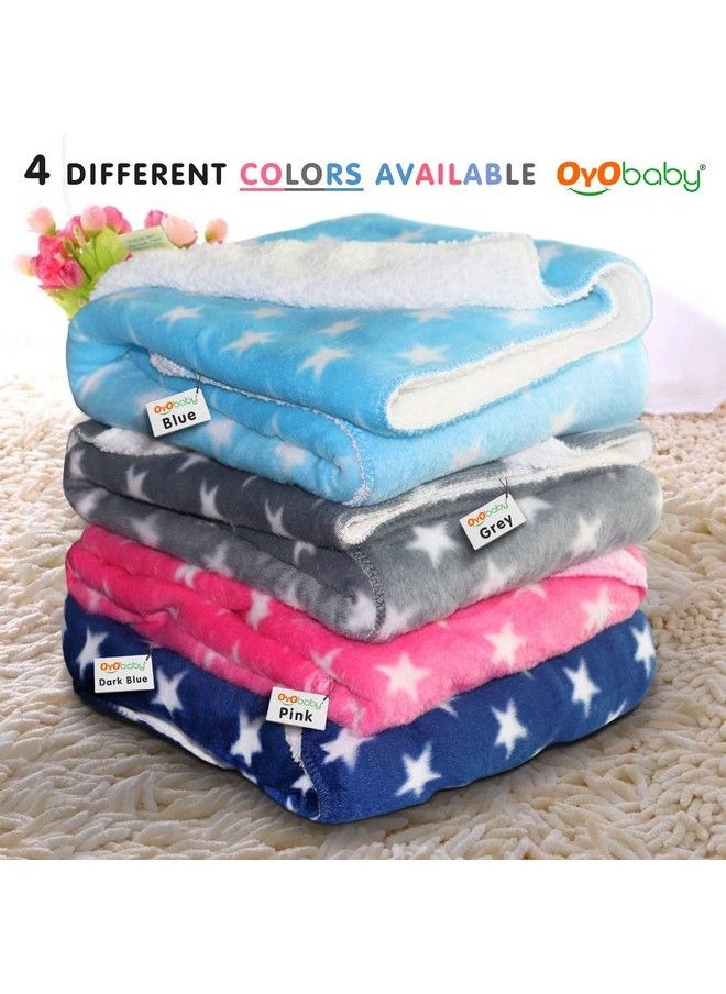 OYO BABY New Born Super Soft Baby Blanket Wrapper Blanket For Babies (100 X 75 Cm) Star Blue Fleece Lightweight All Season ; 0 12 Months ; Sleeping Bag ; Nursing Baby Gifts  - Image 5
