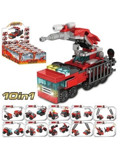 ZCM-HAPPY 10 in 1 City Fire Building Blocks Set Puzzle Building Toys  - Image 1
