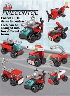 ZCM-HAPPY 10 in 1 City Fire Building Blocks Set Puzzle Building Toys  - Image 2