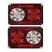 Partsam 2Pcs Double Led Trailer Tail Lights with Stop Turn Tail Backup Reverse Lights 30 LED Horizontal Mount/Vertical - Image 2