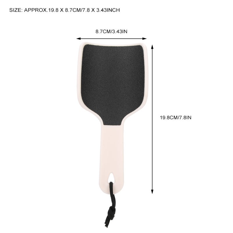 Double-Sided Foot File: Beige, Ergonomic Concave Design, Reusable Dead Skin Remover - Dual Sand Surfaces, Durable Foot Rasp for Foot Care, Exfoliating Calluses - Image 3