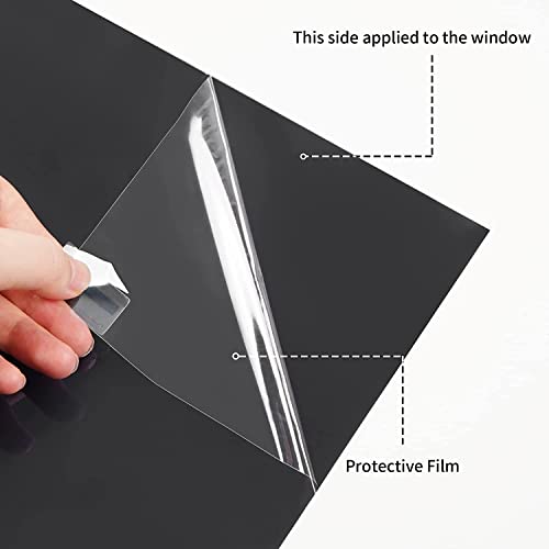 ERATO Anti Uv Reflective Window Film Static Cling Window Glass Film Sun Control Film (50Cm X 100Inch, Black Window Film), self adhesive - Image 5