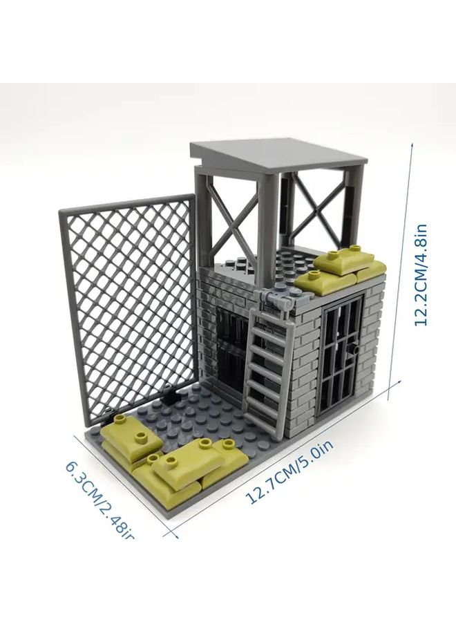 Watchtower Prison Building Blocks Playset Military Theme Creative Gift - Image 2