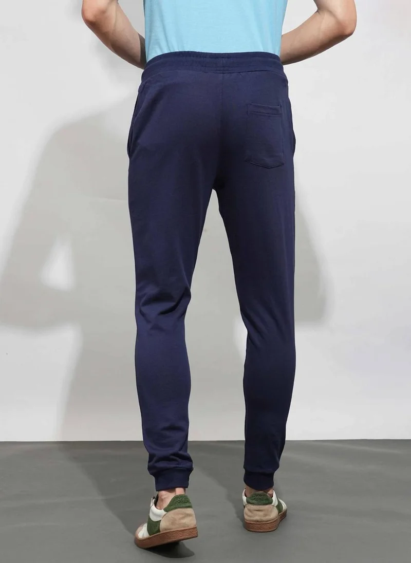 Being Human MIDNIGHT BLUE Men Slim Fit Pure Cotton Mid Rise Jogger for Men | Best Price UAE
