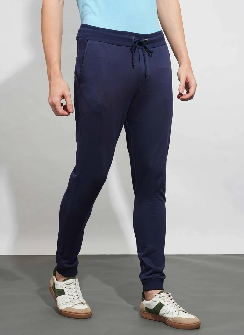 Being Human MIDNIGHT BLUE Men Slim Fit Pure Cotton Mid Rise Jogger for Men | Best Price UAE