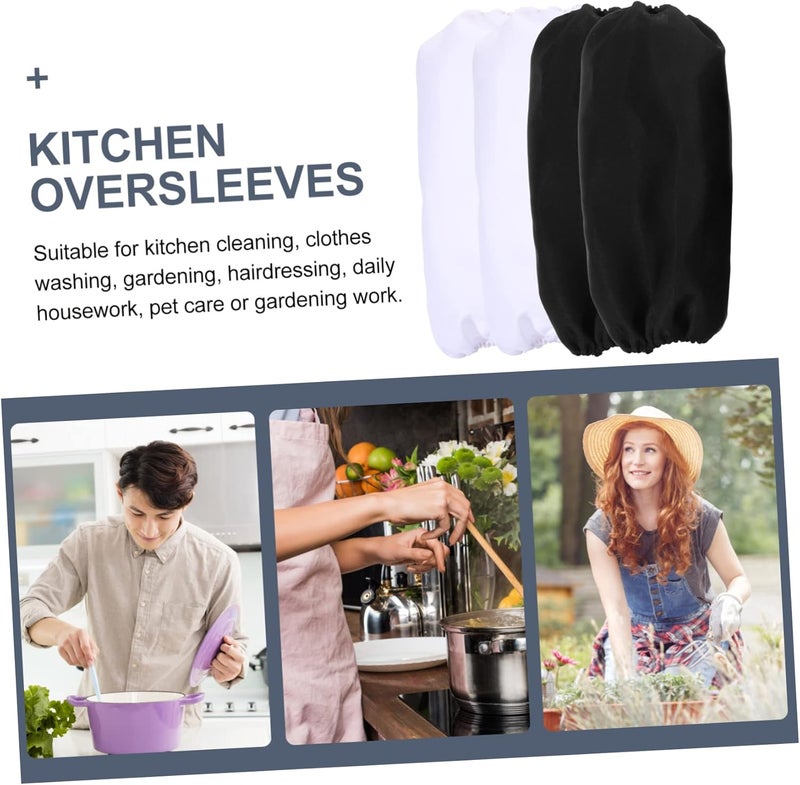4pairs Reusable Oil Oversleeves for Cooking and Cleaning Arm Protectors for and Housework Elastic Cuffs for Comfortable Fit - Image 5