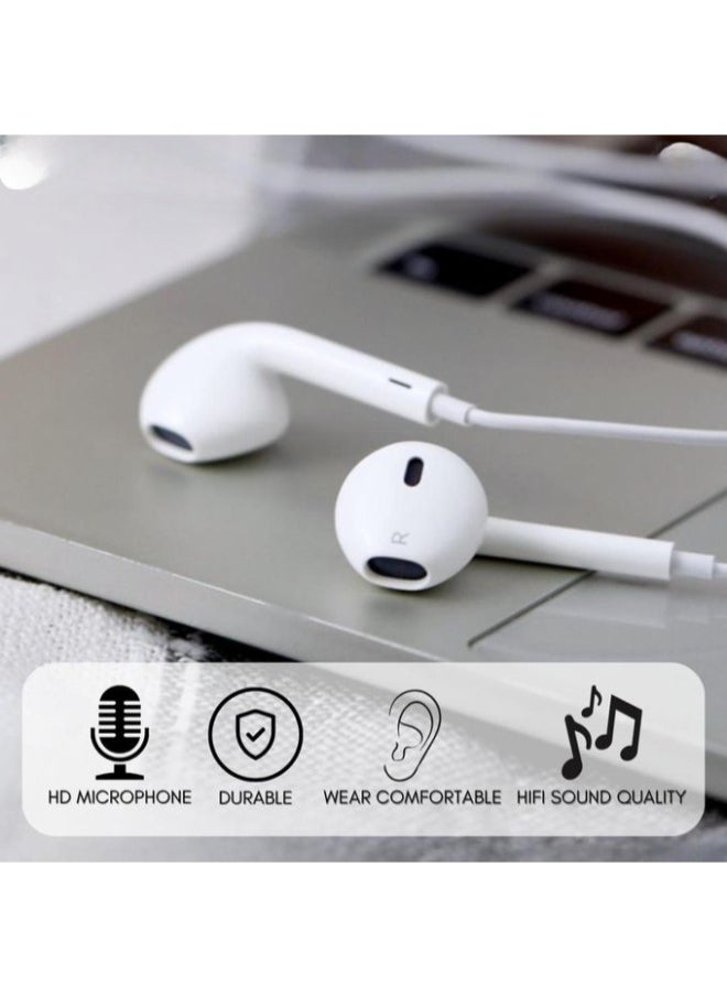 sia - SIA SI-130W Wired HD Stereo Earphones with Lightning Connector – White - Image 1