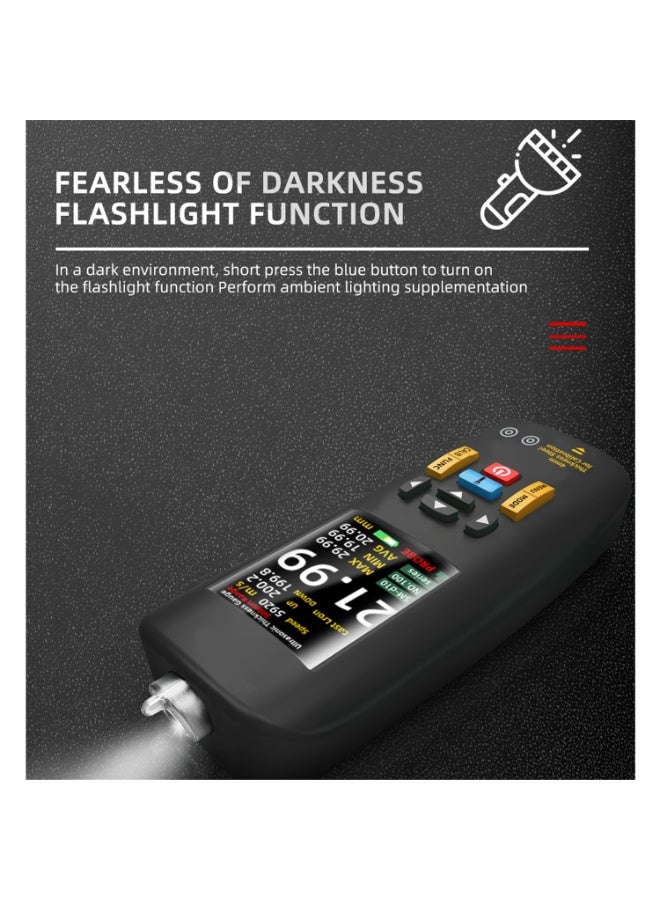 BSIDE T7 Digital Ultrasonic Thickness Gauge High-precision Pipe Thickness Gauge High-precision Glass Metal Ceramic Composite Material Thickness Gauge Measuring Range 0.01-300mm - Image 5