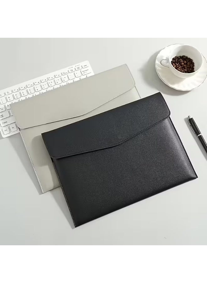 zoba A4 PU leather document folder with a stylish design, magnetic closure, and pen holder – file organizer for office and study – multi-colored - Image 3