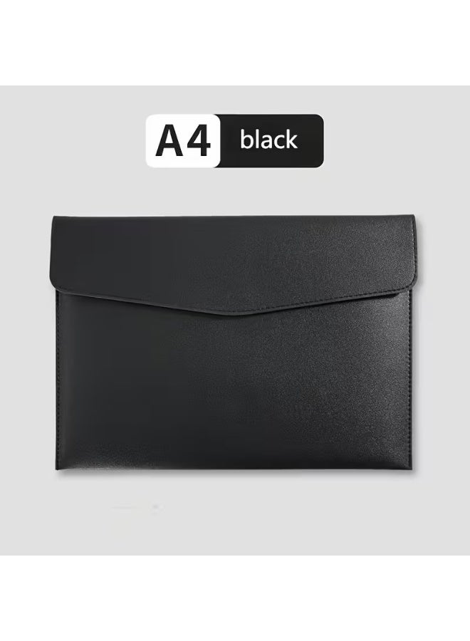 zoba A4 PU leather document folder with a stylish design, magnetic closure, and pen holder – file organizer for office and study – multi-colored - Image 5