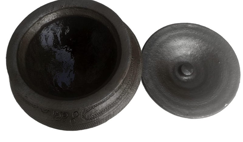 RUKDA Handmade Unglazed Earthen Traditional Pot for Cooking Natural Cooking ServingClayMitti Handi Satti for Cooking Biriyani HandiDalSambarRasamCurryVeggies General Cooking 2 Liter - Image 3