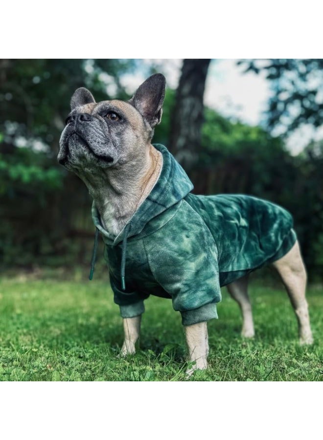 Spark Paws Dog Hoodie – Premium Dog Sweater for Small, Medium, and Large Dogs | Warm Outfits for French Bulldogs, Pitbull, Puppy, Winter Jacket Alternative -Green Skydye, S - Image 4